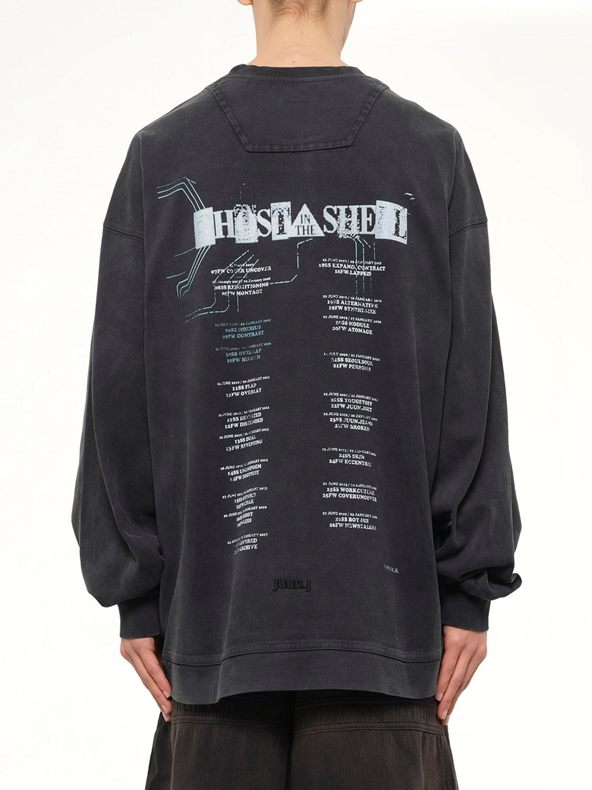 Ghost In The Shell Collab Overfit T-Shirt in Ash