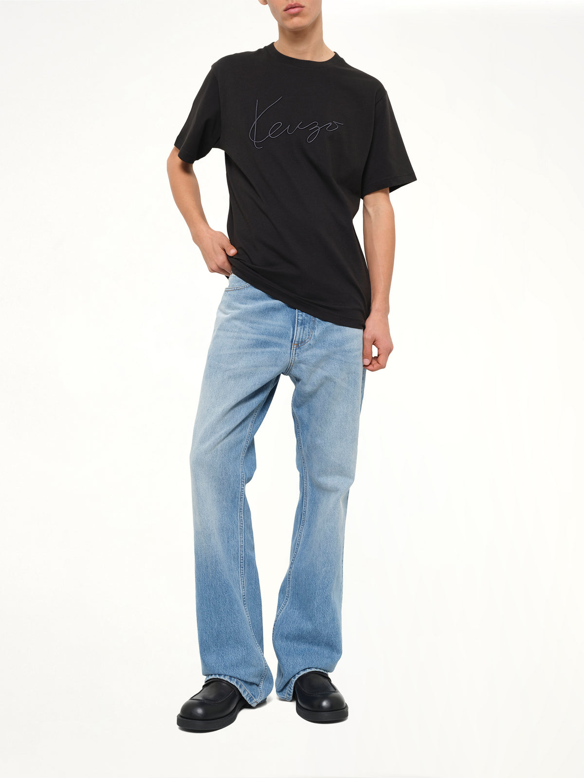Gots Kenzo Big Signature Classic T-Shirt in Black