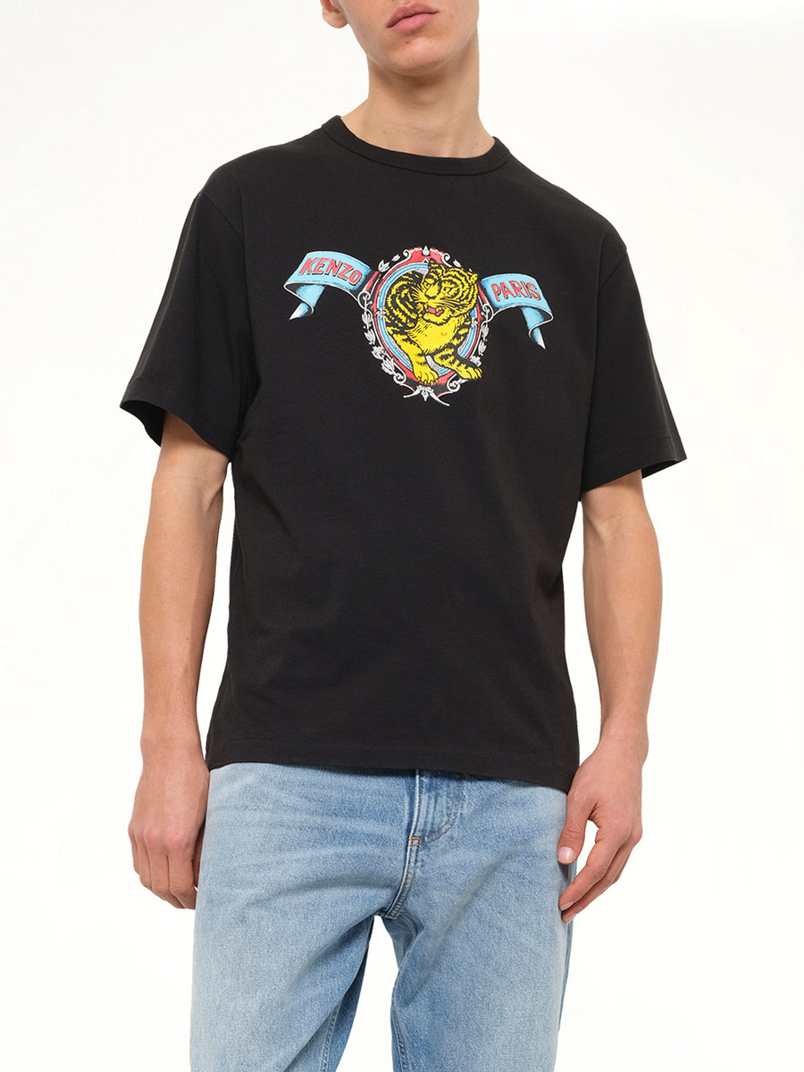 Gots Kenzo Jumping Tiger Classic T-Shirt in Black