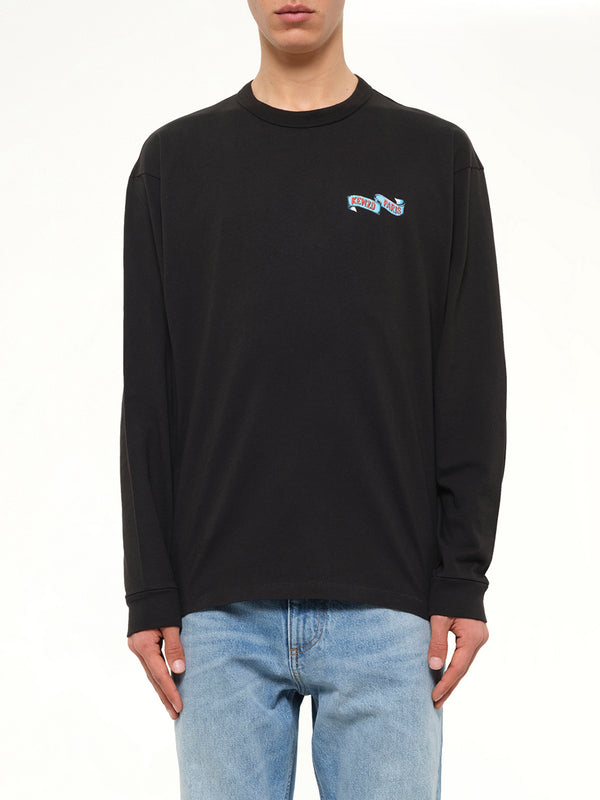 Gots Kenzo Jumping Tiger Long Sleeves T-Shirt in Black