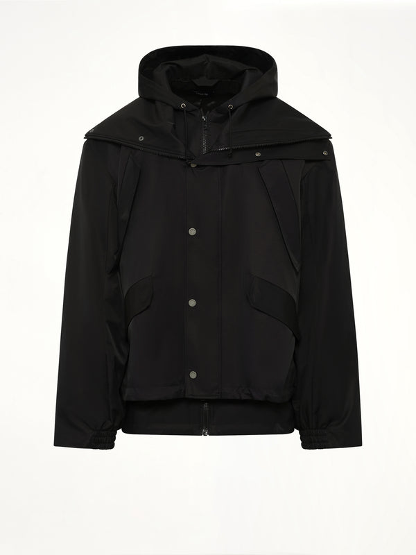 Hooded Track Jacket in Black