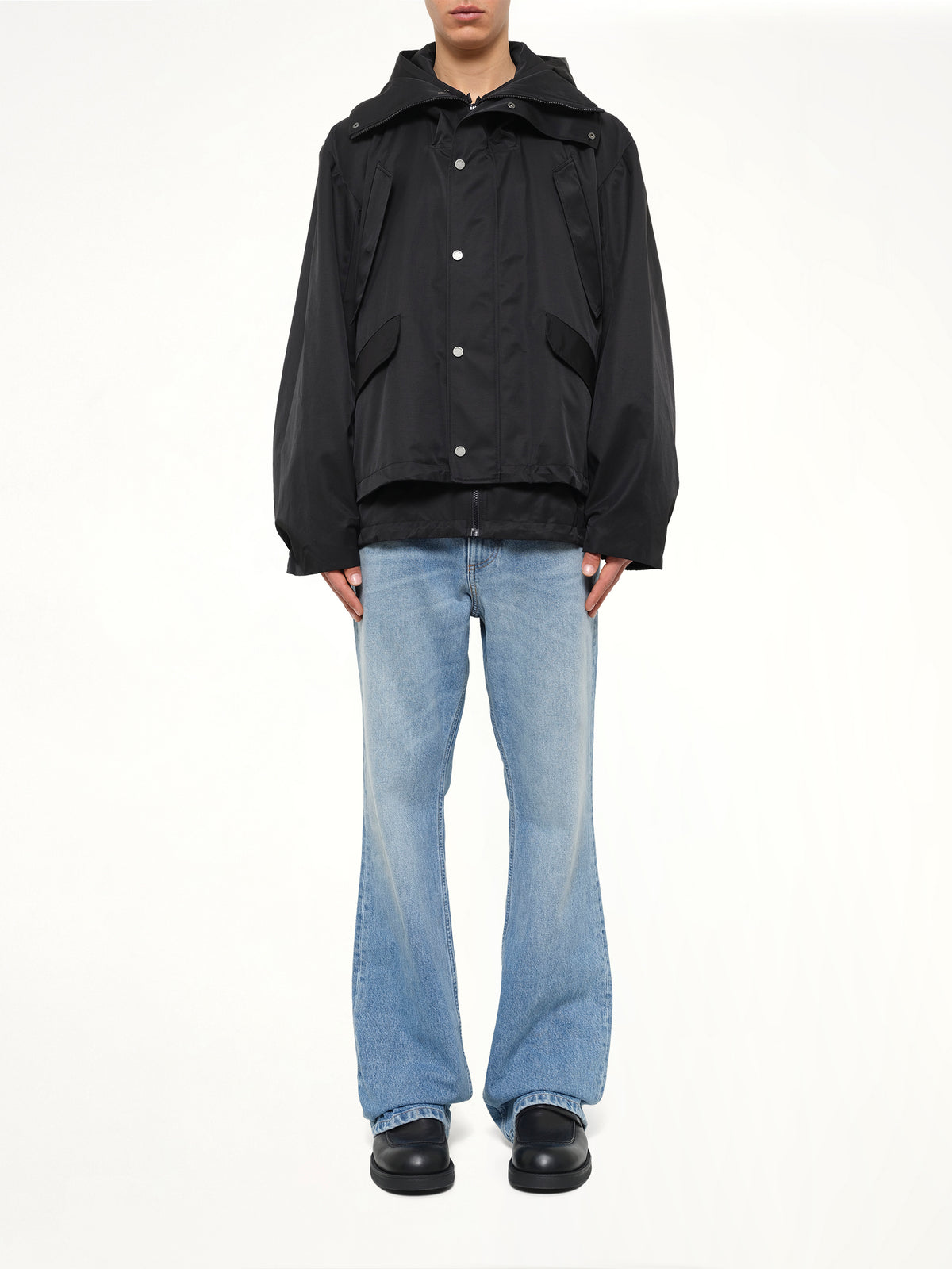 Hooded Track Jacket in Black
