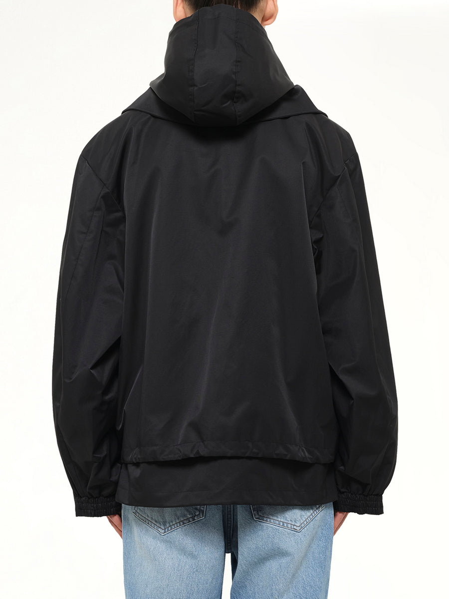 Hooded Track Jacket in Black
