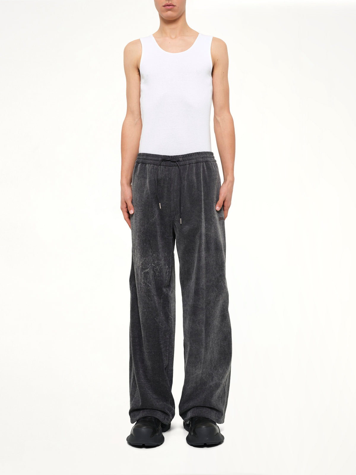 Soft-Touch Denim Trouser in Black