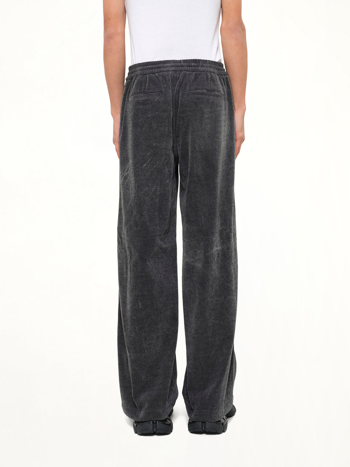 Soft-Touch Denim Trouser in Black