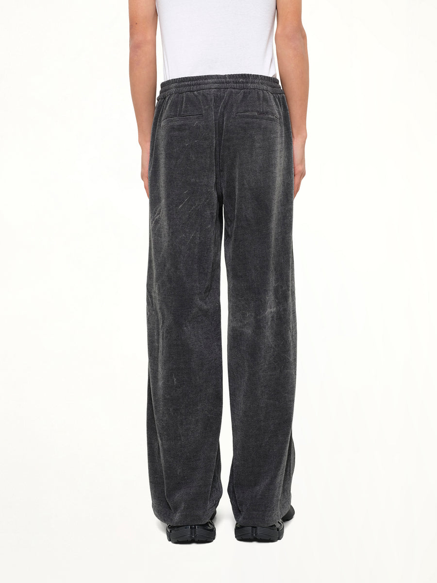 Soft-Touch Denim Trouser in Black