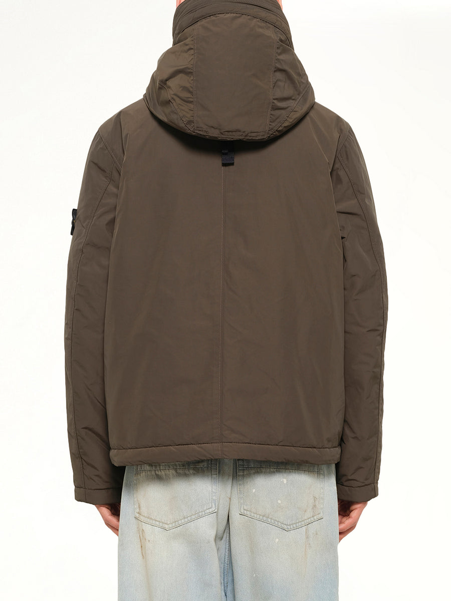 4100010 Nylon Short Parka in Coal Grey