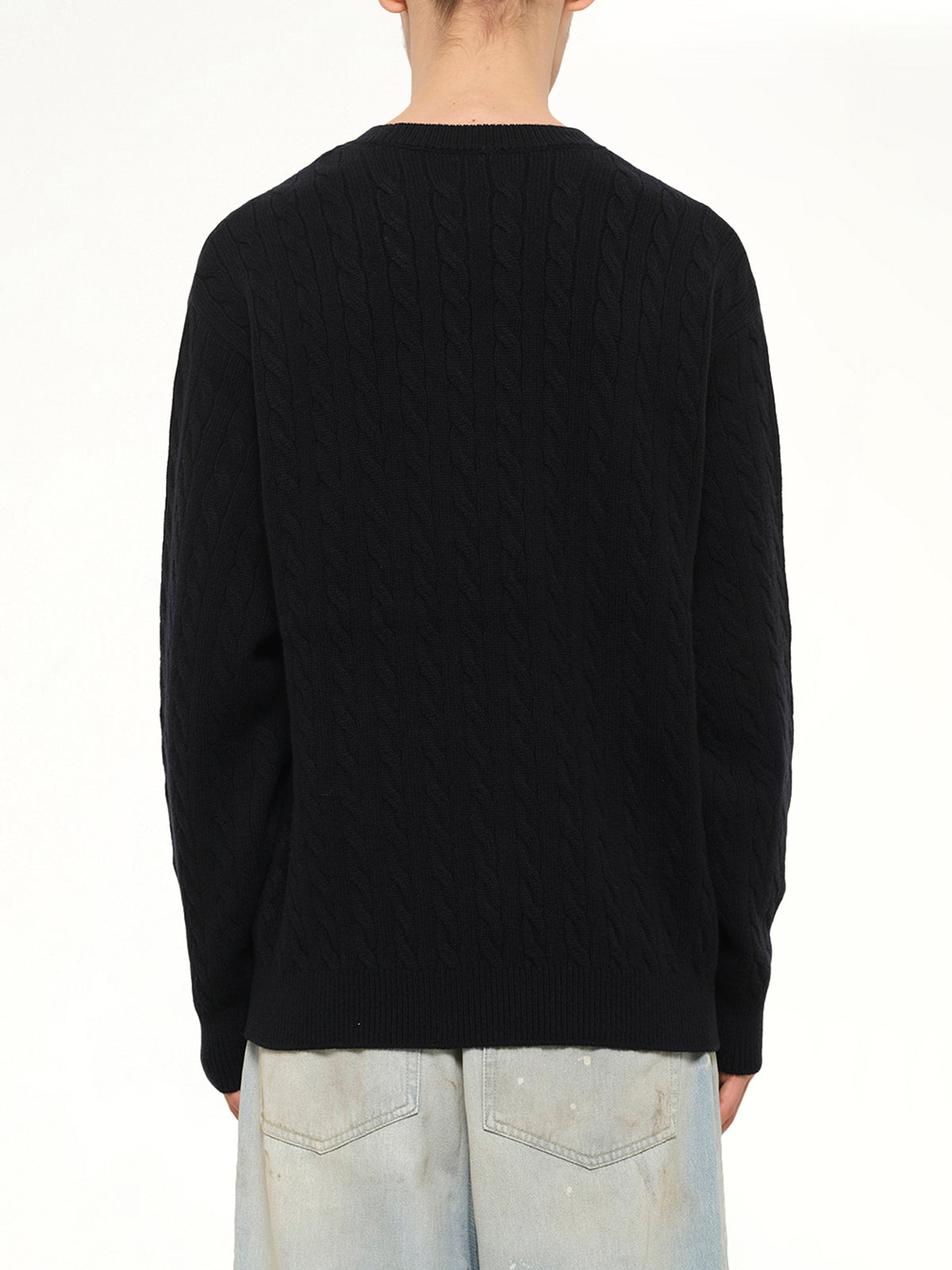 Cable Knit Sweater in Black