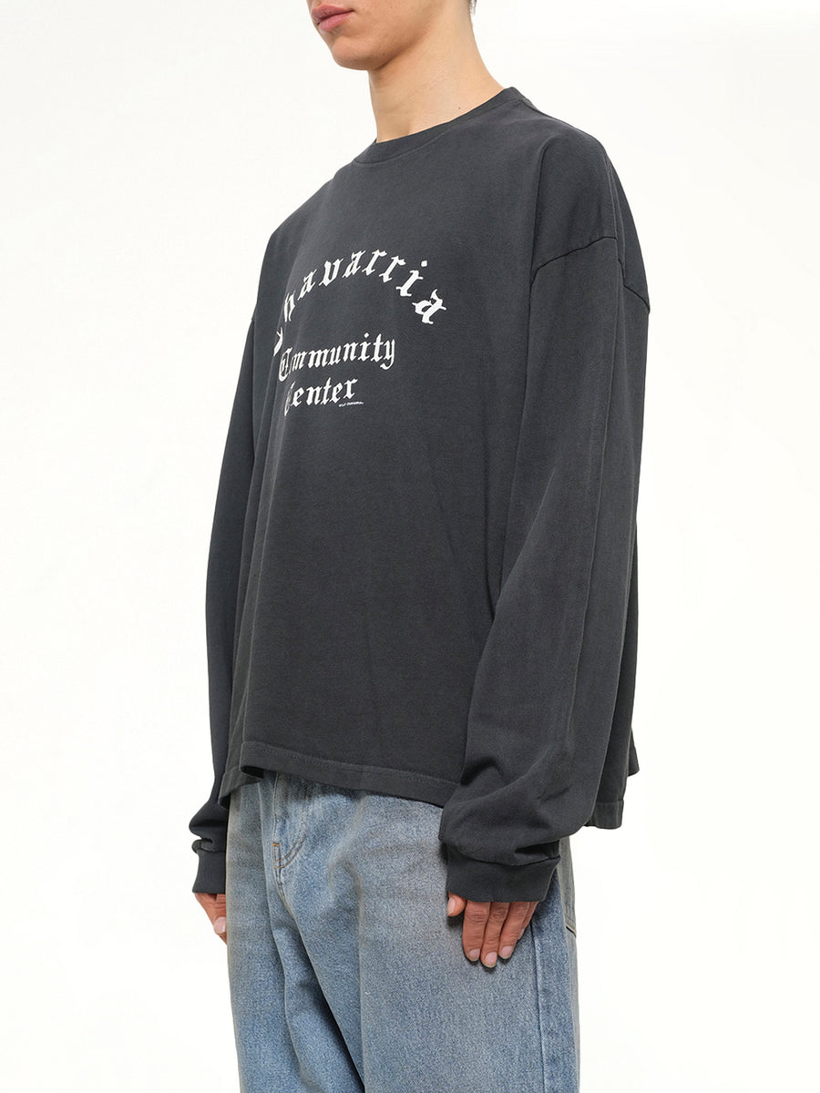 Community Center LS Buffalo T-Shirt in Black