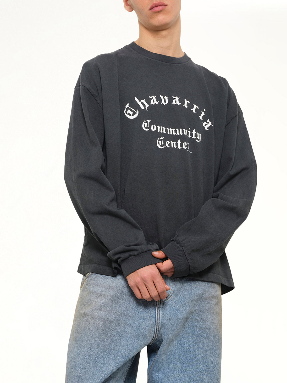 Community Center LS Buffalo T-Shirt in Black
