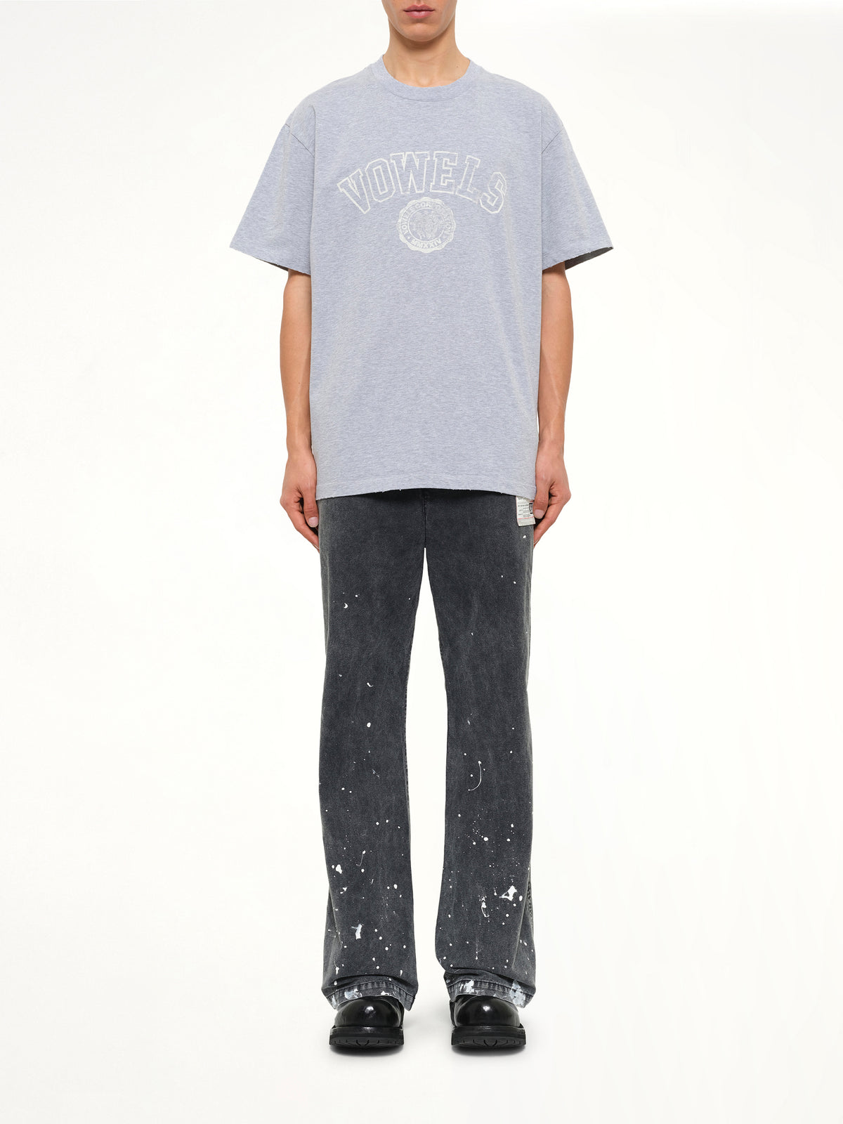 Faded Collegiate T-Shirt in Grey Heather
