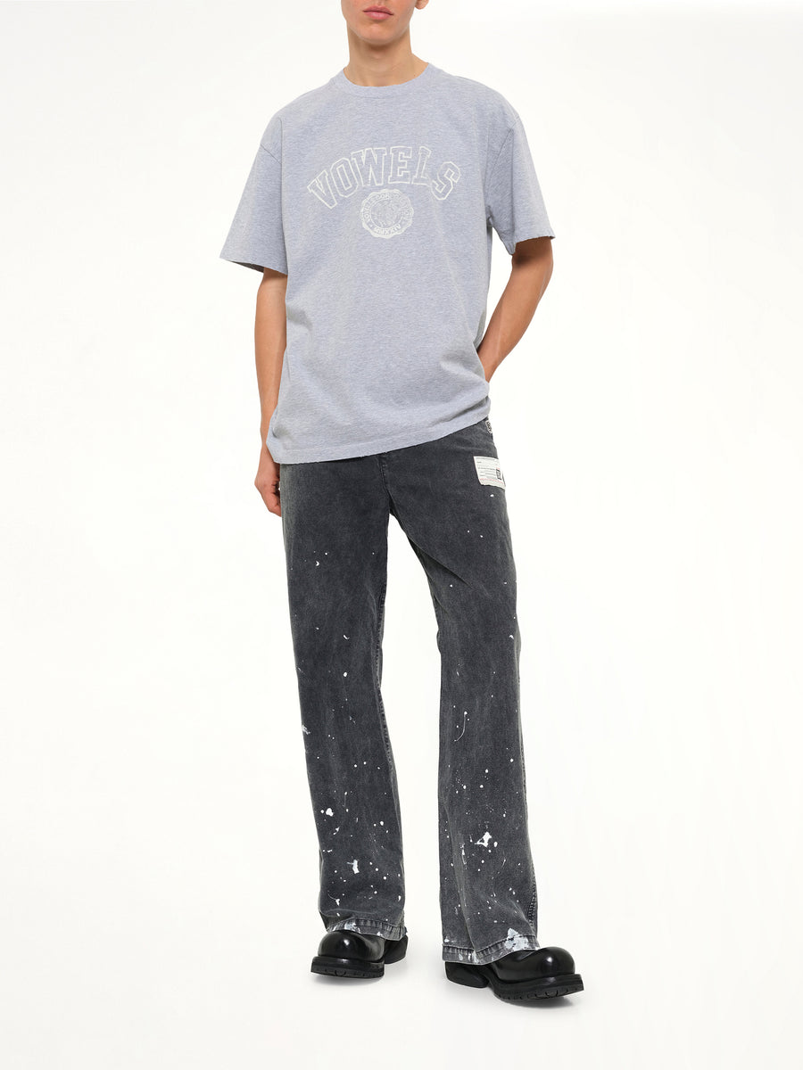 Faded Collegiate T-Shirt in Grey Heather