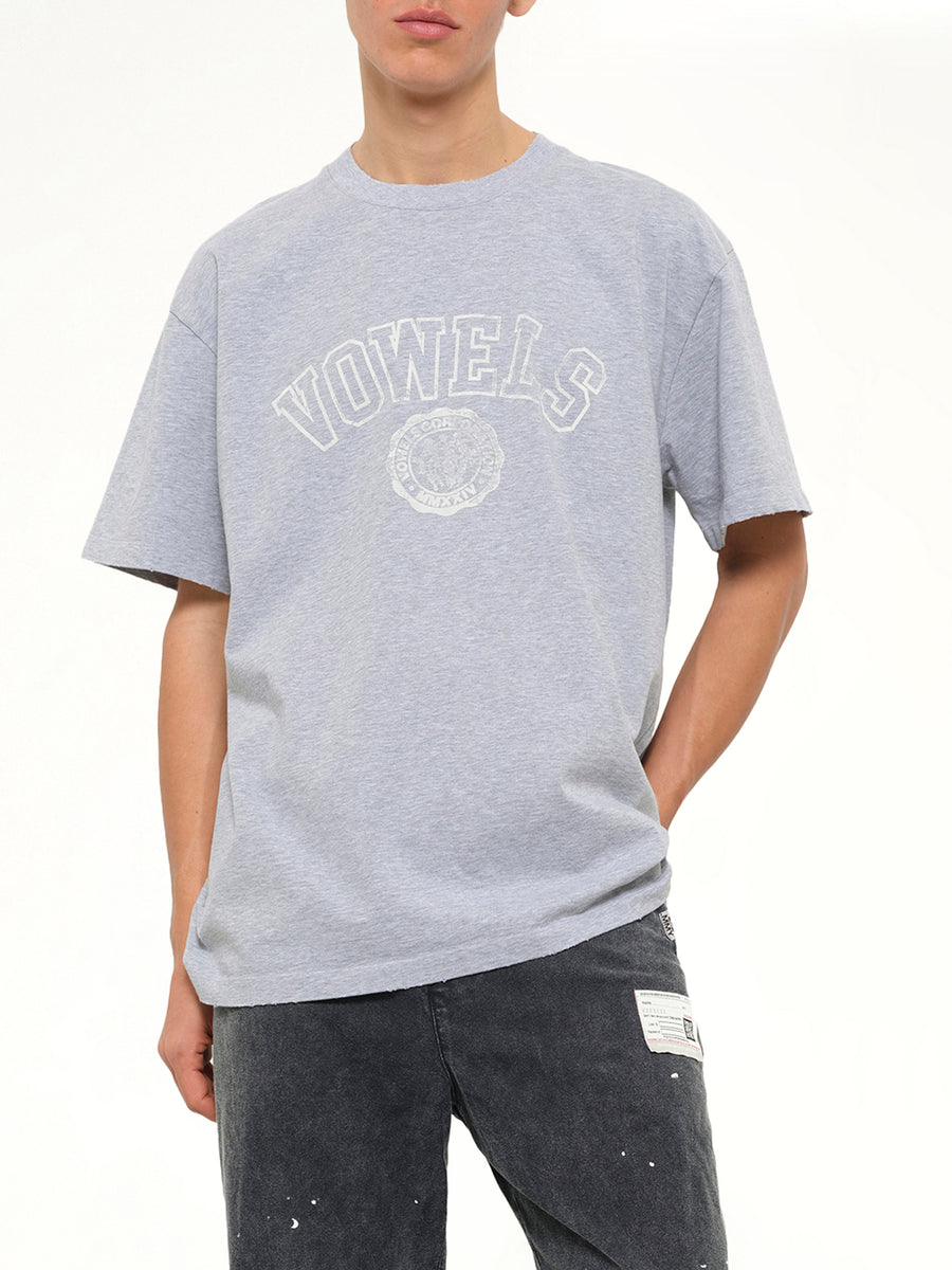 Faded Collegiate T-Shirt in Grey Heather