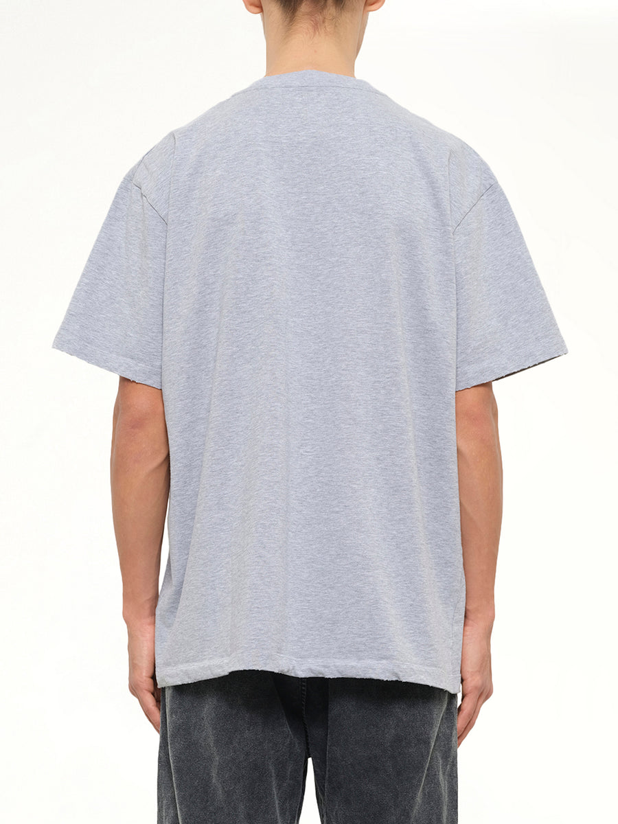 Faded Collegiate T-Shirt in Grey Heather