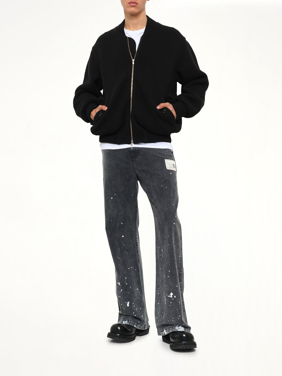Knitted Bomber in Black