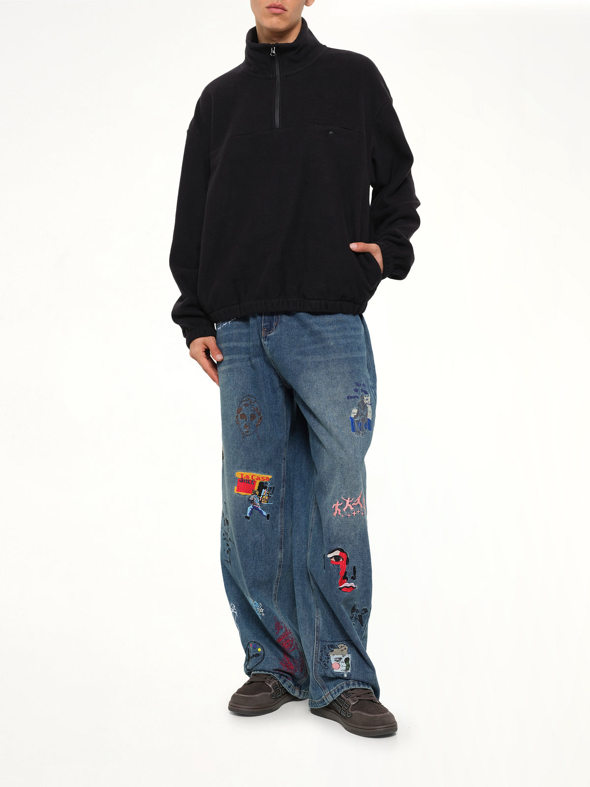 Quarter Zip in Black