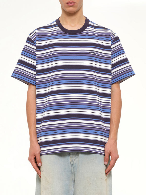 S/S Stripe T-Shirt in Blueberry