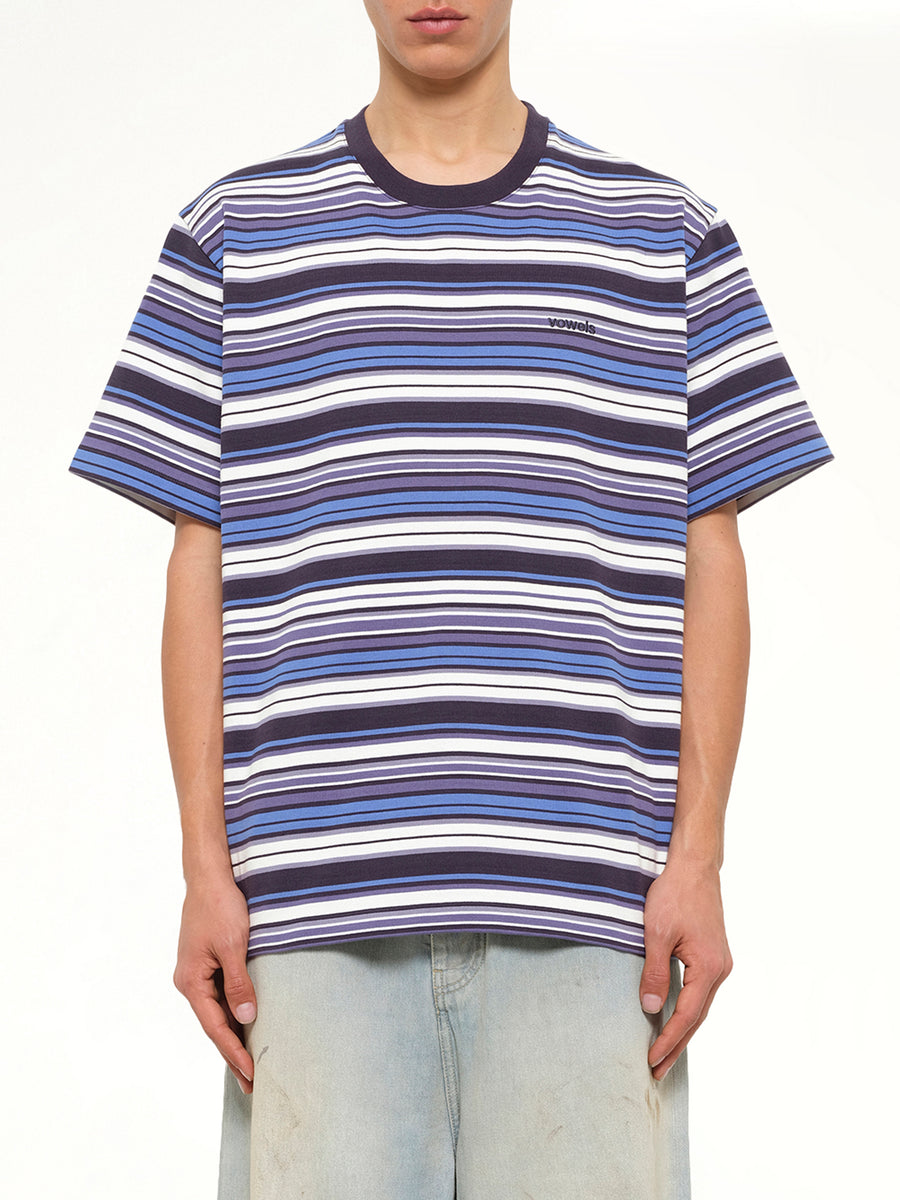 S/S Stripe T-Shirt in Blueberry