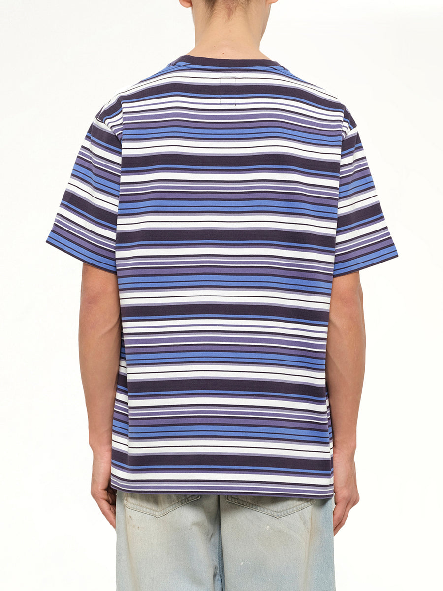 S/S Stripe T-Shirt in Blueberry