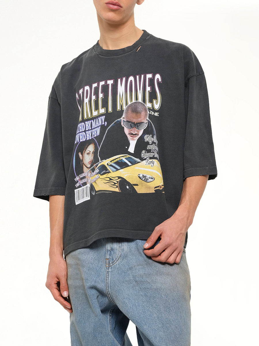 Street Moves Buffalo T-Shirt in Black Beauty