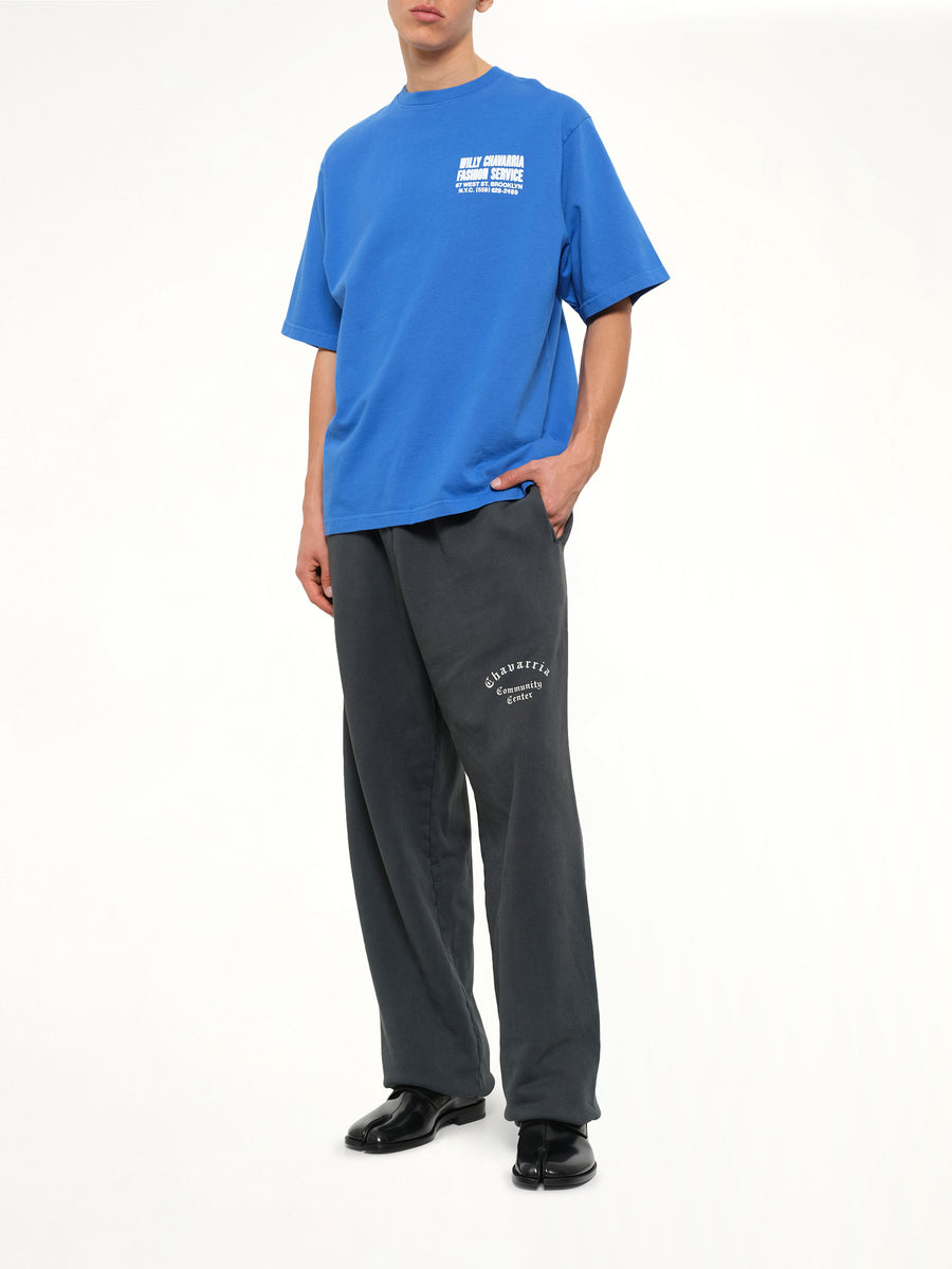 Willy Chavarria Fashion Services Standard T-Shirt in Royal Blue