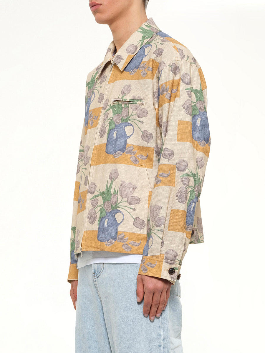 Zip Up Jacket in Tulip