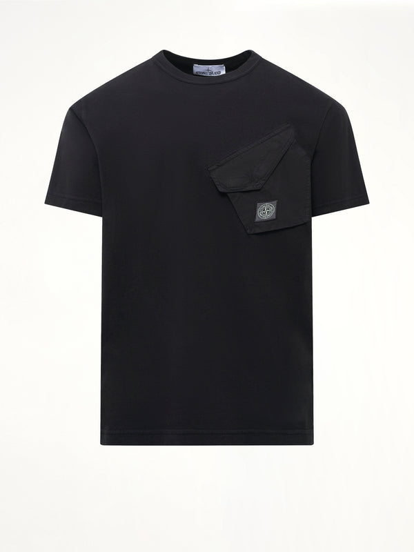 2100008 Cotton Pocket T-Shirt in Black