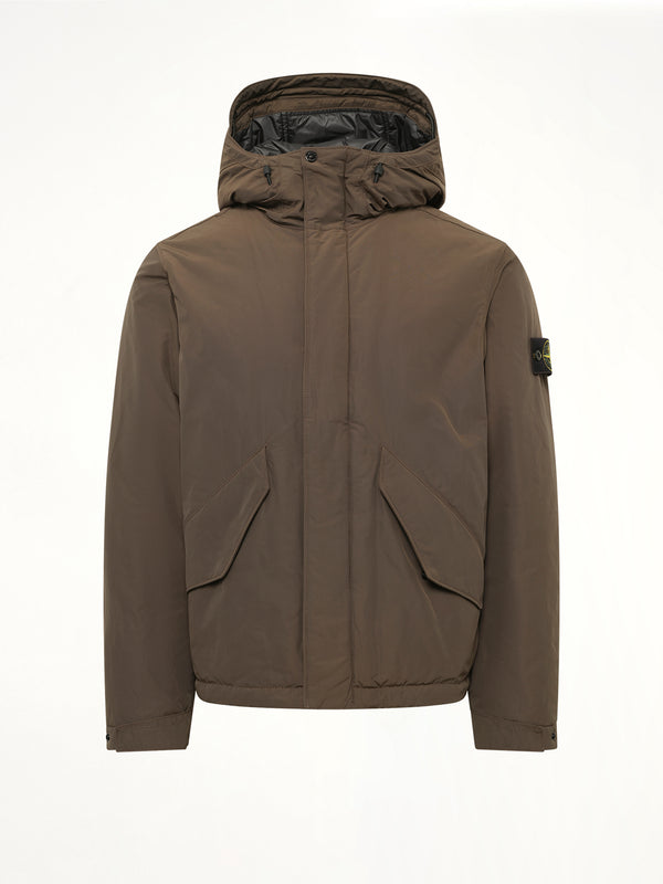 4100010 Nylon Short Parka in Coal Grey