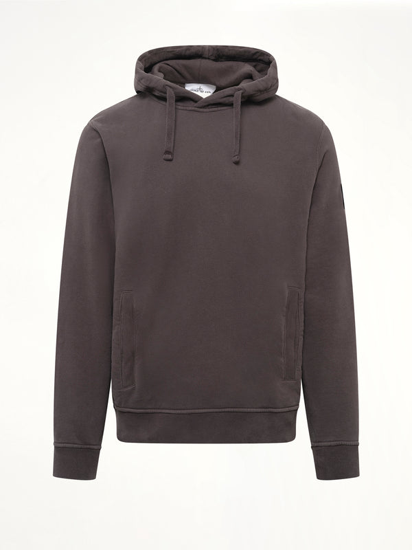 6100048 Brushed Cotton Hoodie in Lead Grey