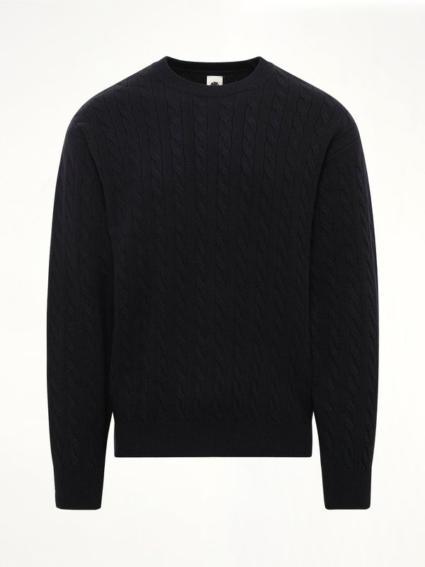 Cable Knit Sweater in Black