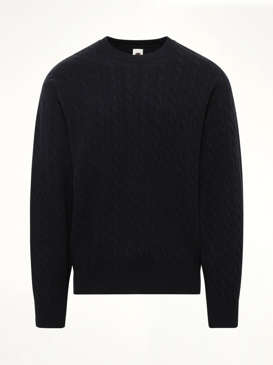 Cable Knit Sweater in Black