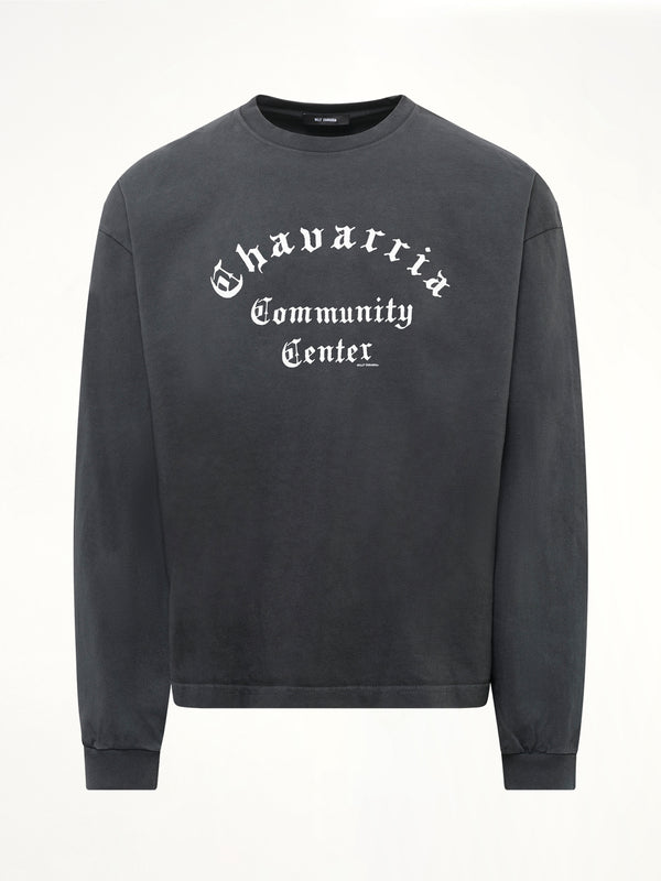 Community Center LS Buffalo T-Shirt in Black