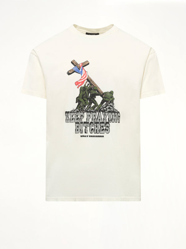Keep Praying Bitches Easy T-Shirt in Masa