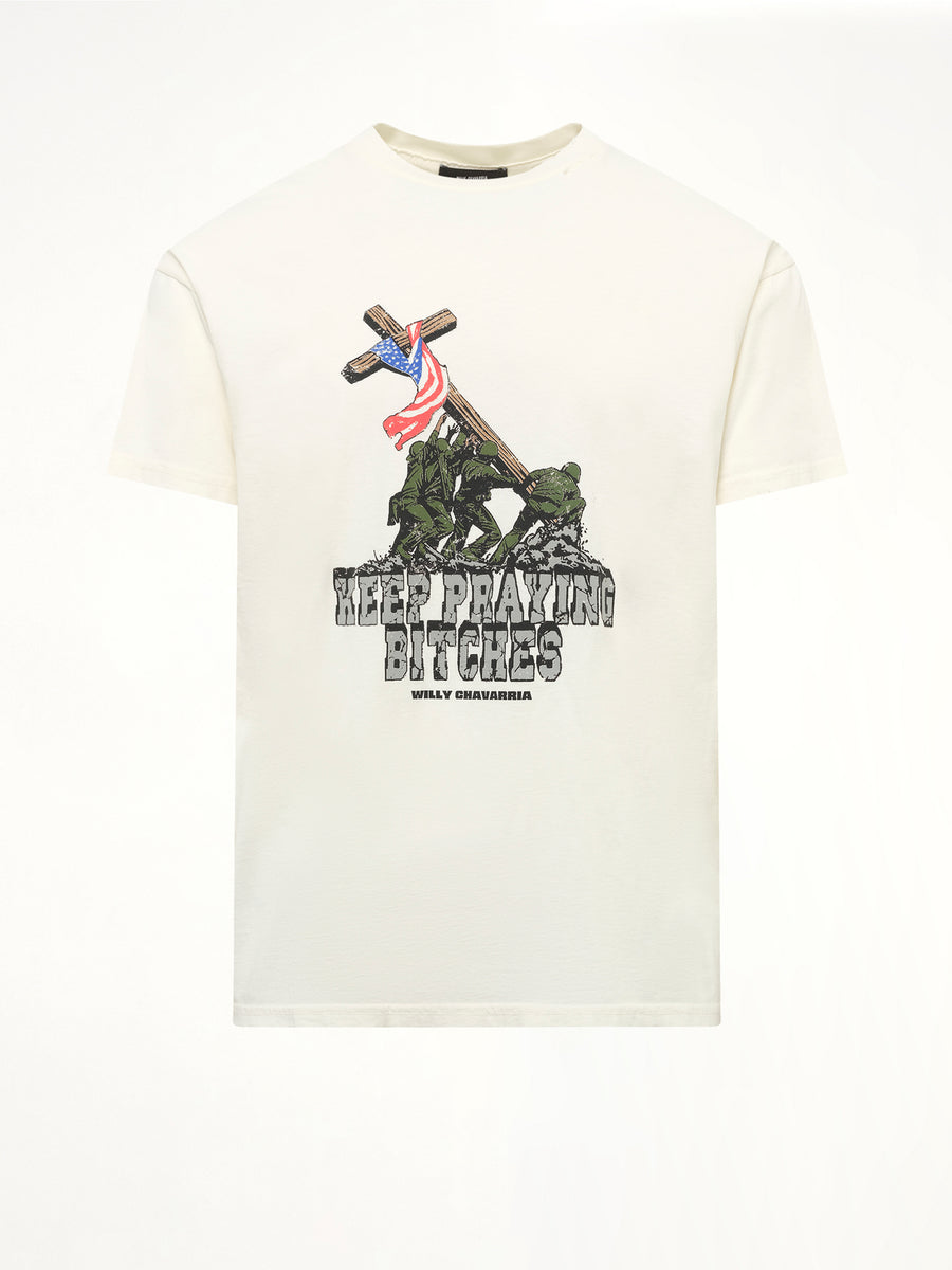 Keep Praying Bitches Easy T-Shirt in Masa