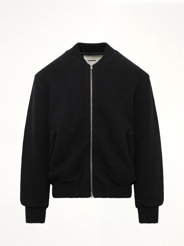 Knitted Bomber in Black