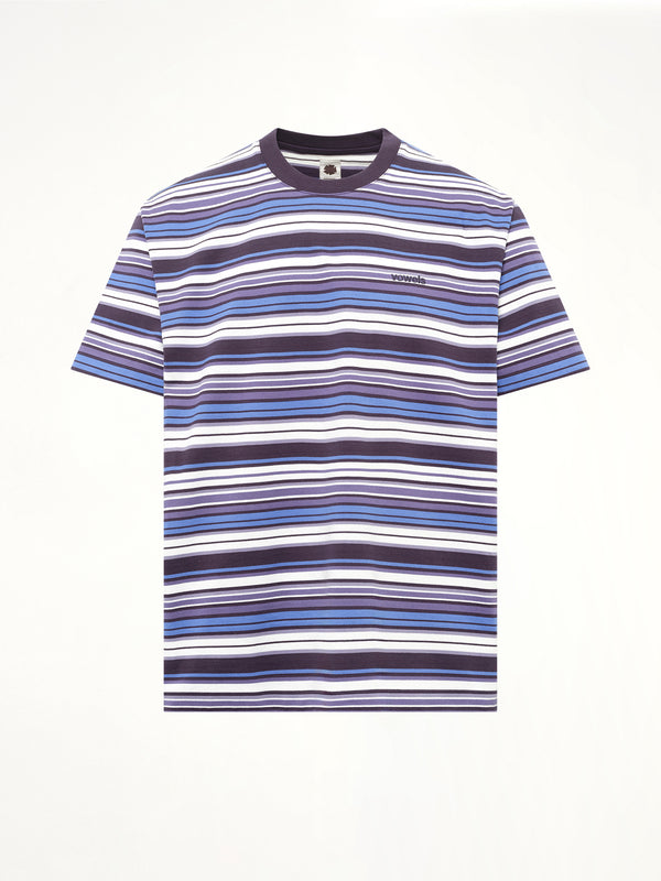 S/S Stripe T-Shirt in Blueberry
