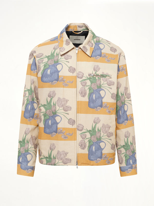 Zip Up Jacket in Tulip