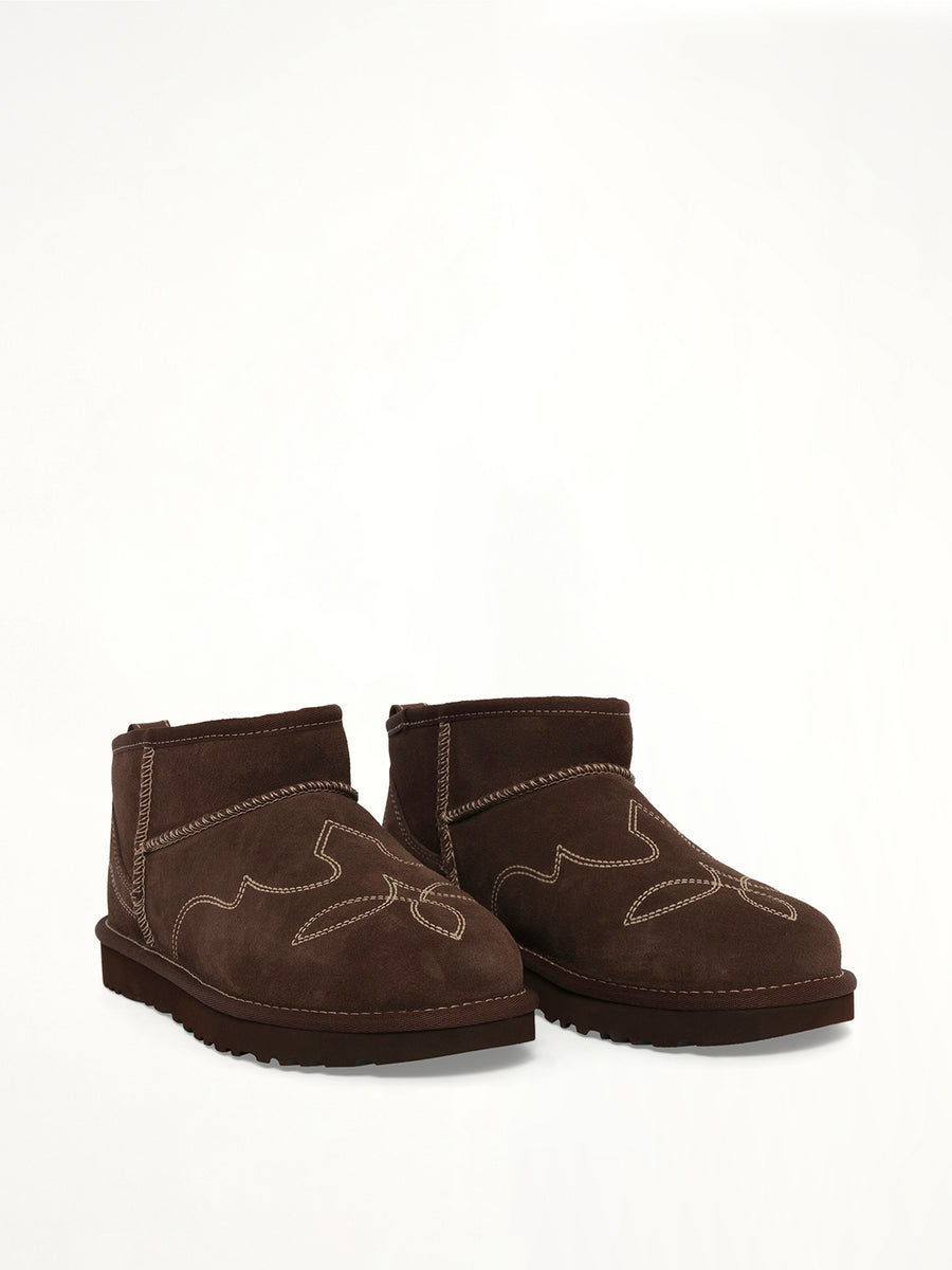 Classic Ultra Mini Western Boots in Burnt Cedar