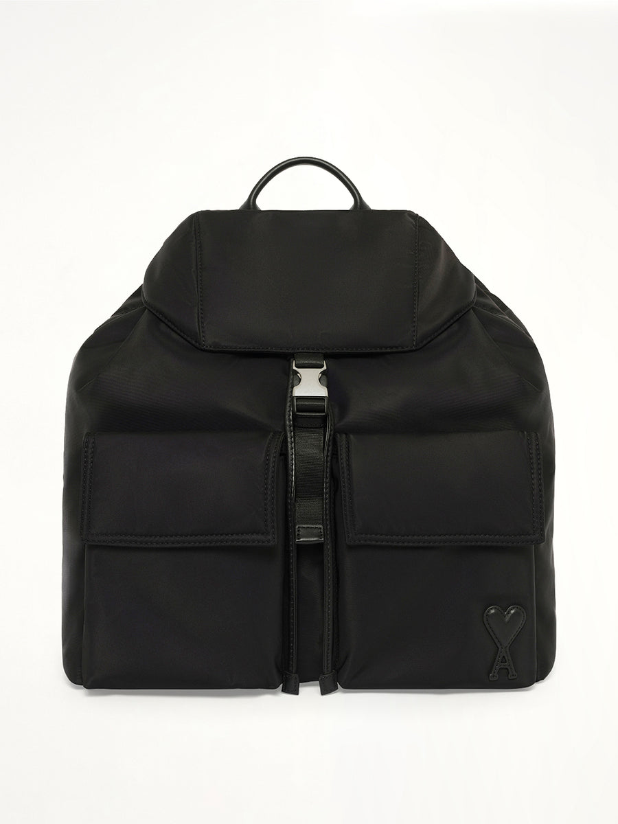 Flap Backpack Marcel in Black