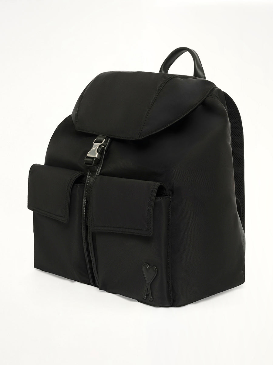 Flap Backpack Marcel in Black