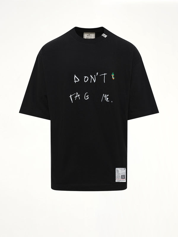 Don'T Tag Me. Printed T-Shirt in Black