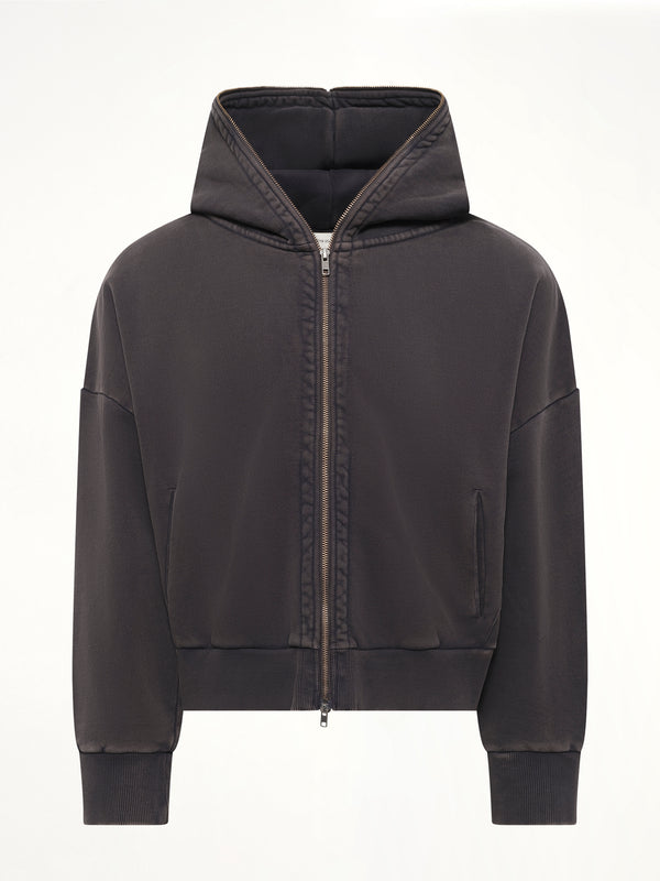 Eternal Zip Hoodie in Washed Black