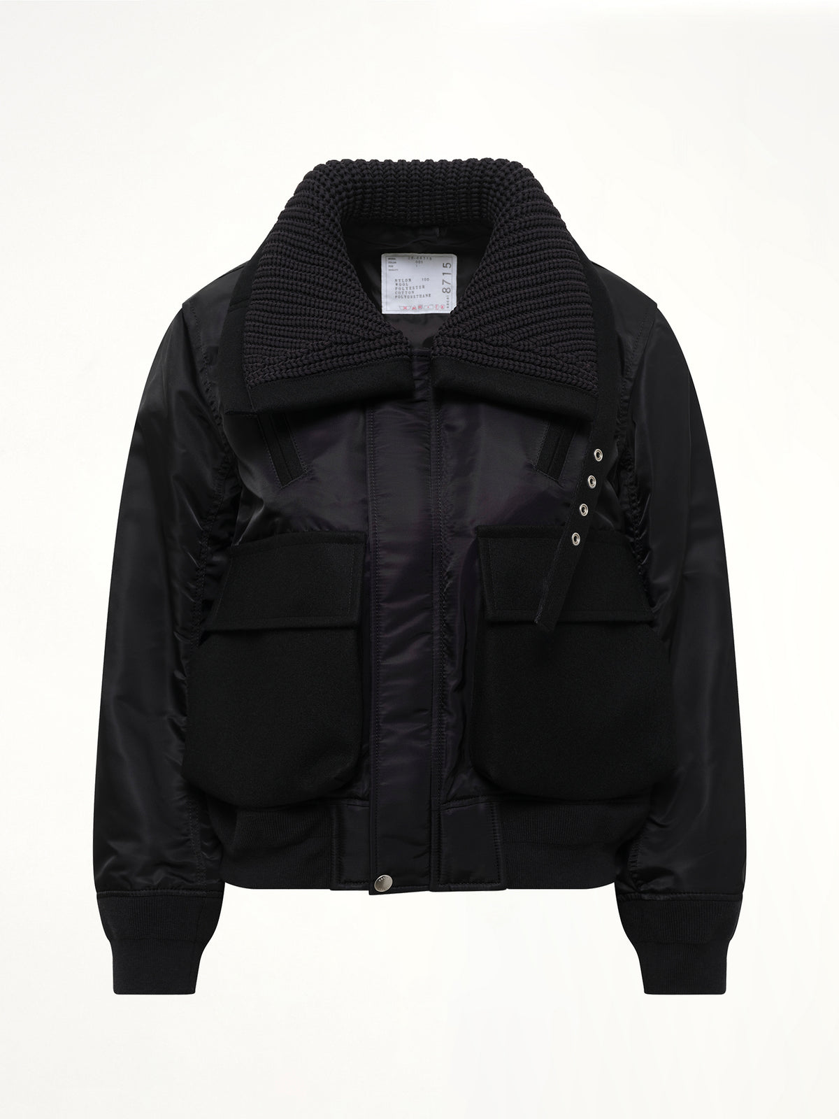 Runway Nylon Twill x Wool Melton Blouson in Black