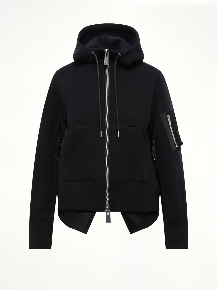Runway Sponge Sweat Hoodie in Black