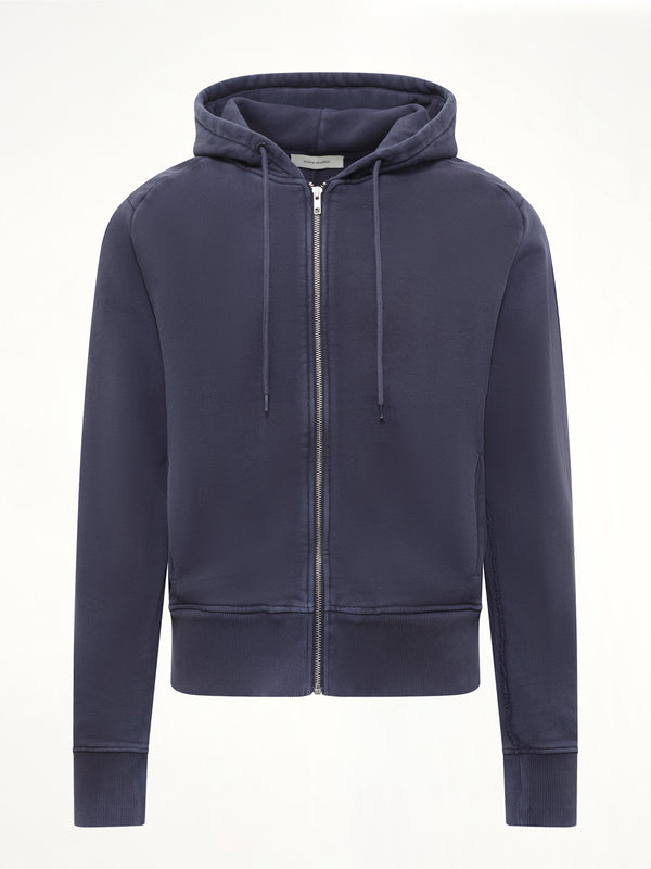 Slim Zip Up in Salted Navy