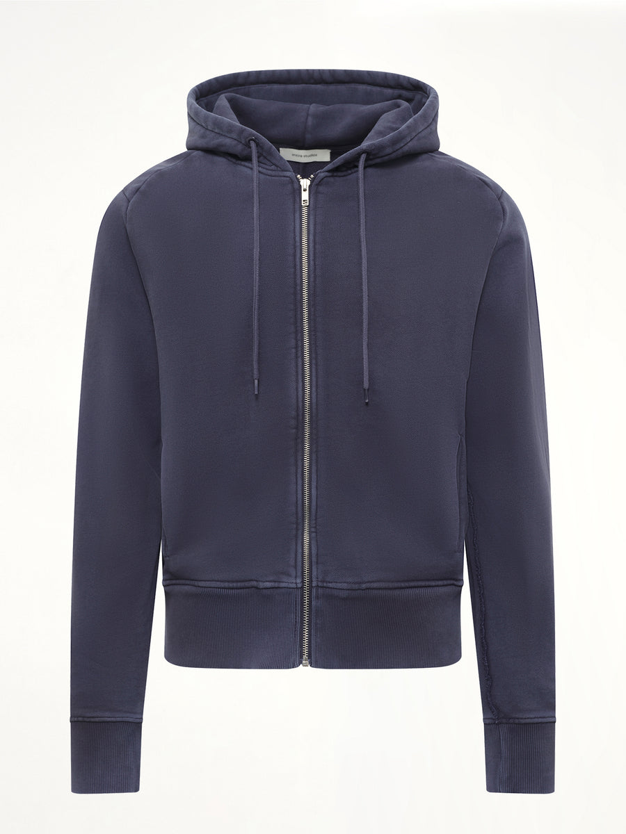 Slim Zip Up in Salted Navy