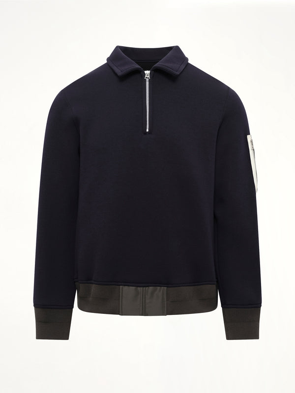Sponge Sweat Polo Shirt in Navy/Dark Khaki