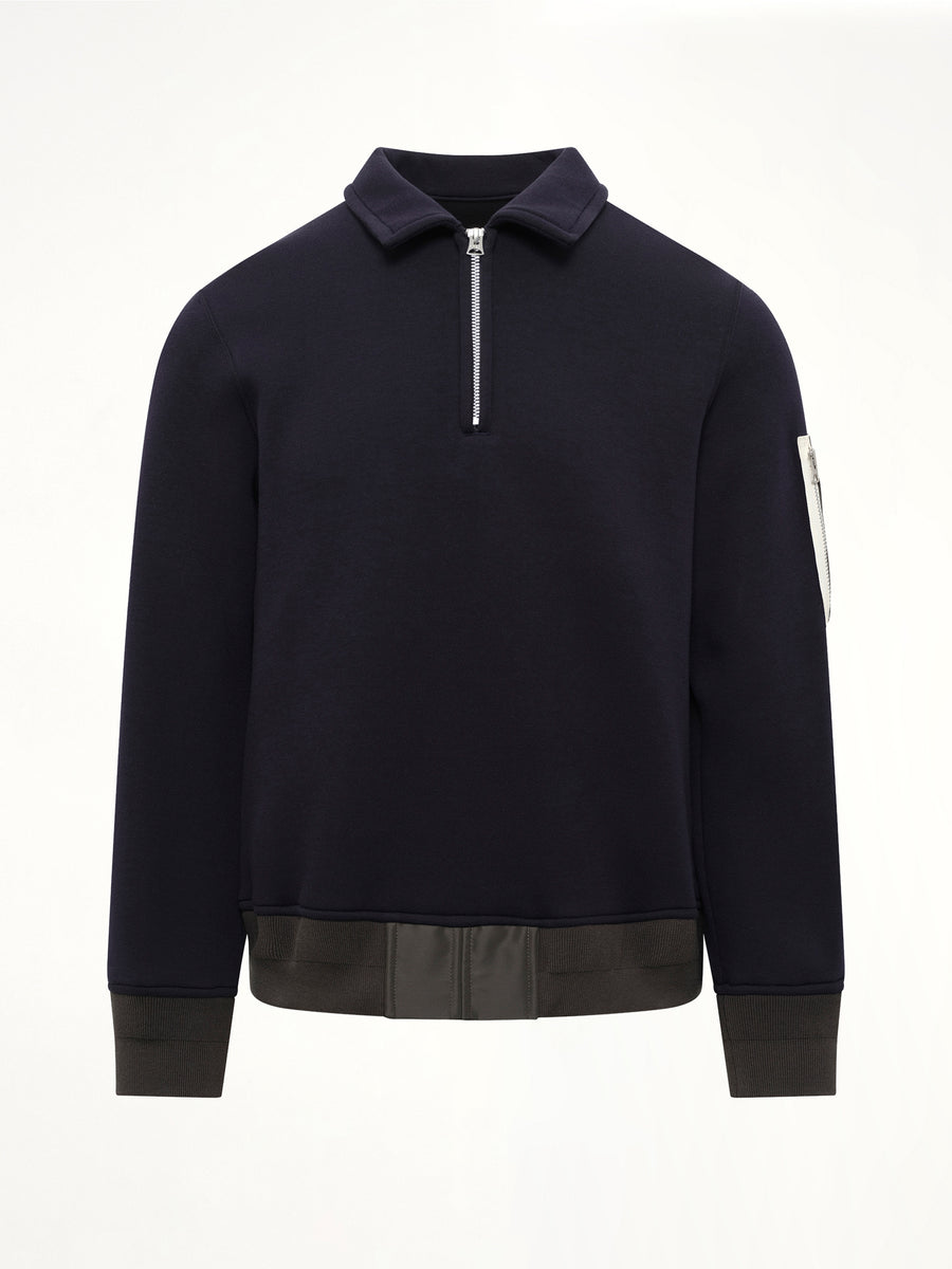 Sponge Sweat Polo Shirt in Navy/Dark Khaki