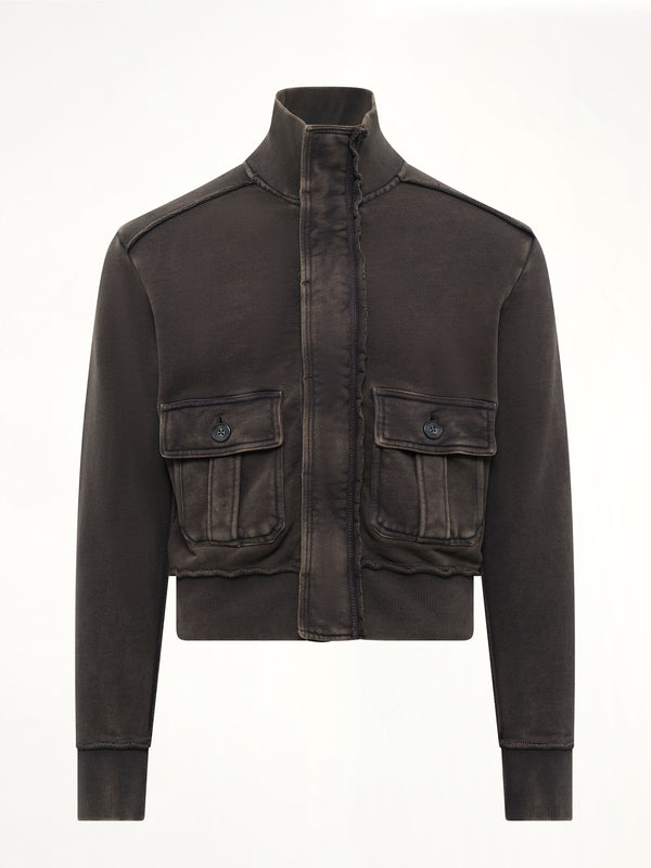 Supply Track Jacket in Washed Black