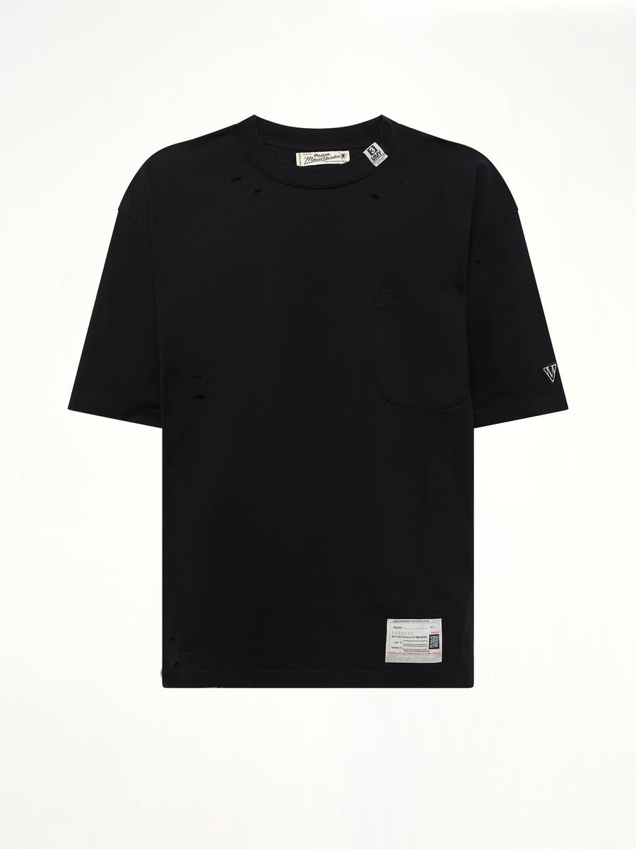 Thermal Combined T-Shirt in Black